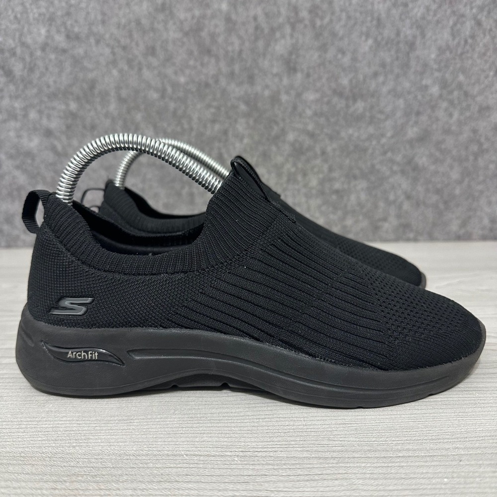 Skechers Black Slip-On Arch Fit Knit Athletic Shoes